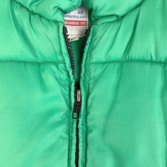 VINTAGE Frostline Kit Broomfield Colorado Green Puffer Vest Size Large Gorpcore - Picture 5 of 10